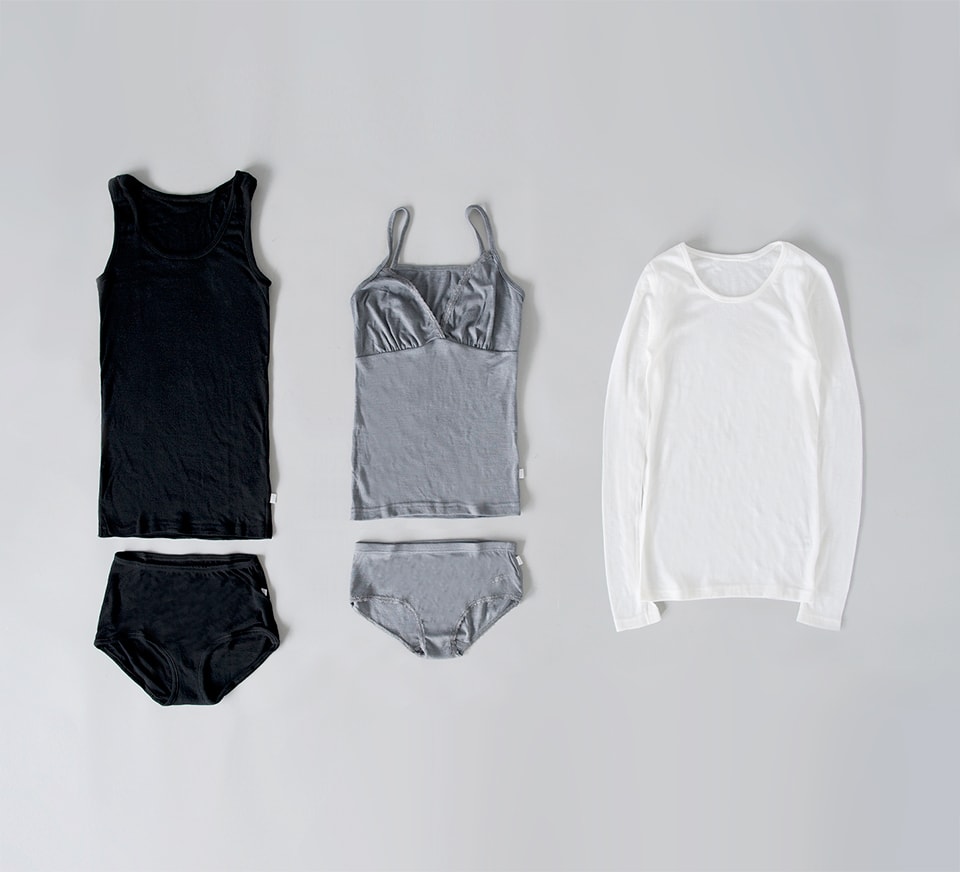 joha(ヨハ)ウールシルクハーフスリーブアンダーシャツ FILIPPA