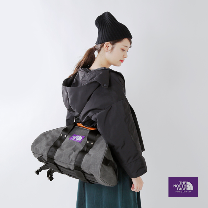 purple duffle bag