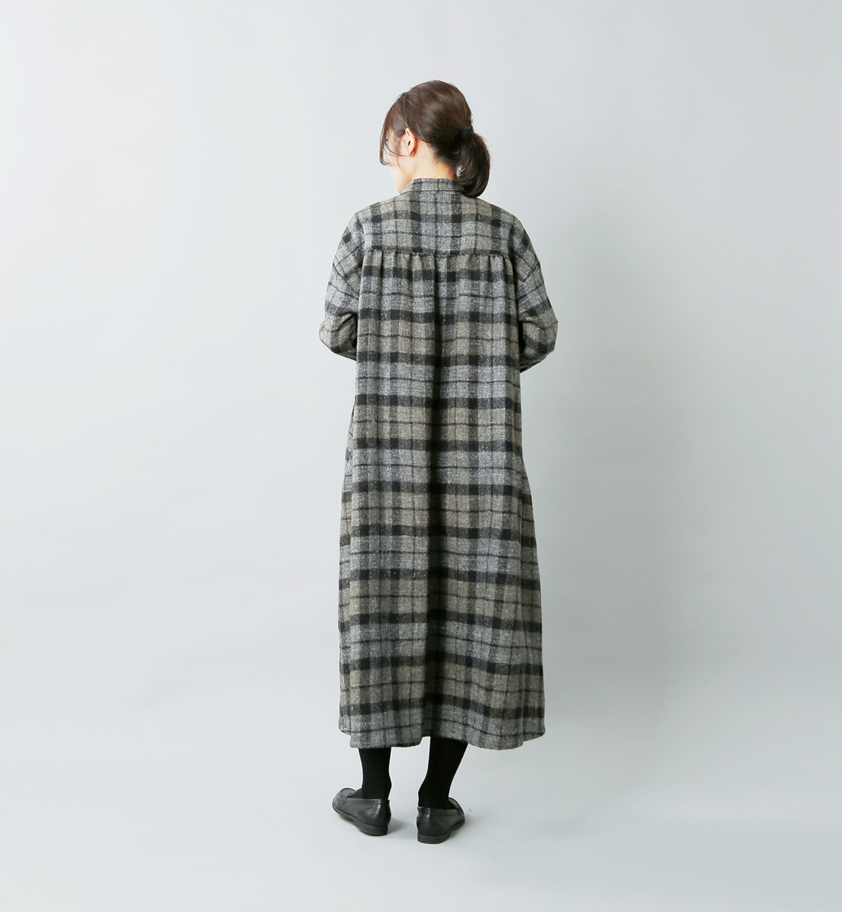 オールドマンズテーラー ブッチャーストライプ リネン シャツワンピース