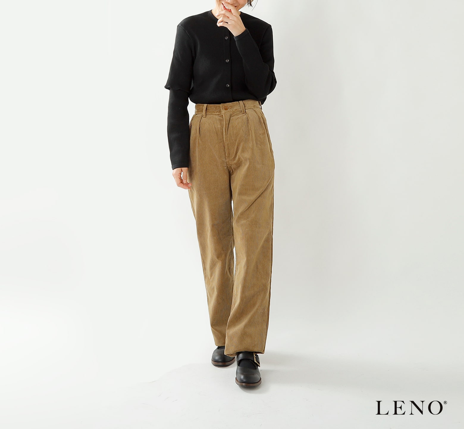 無料長期保証 LENOu0026CO. ハイウエストコーデュロイパンツKAY