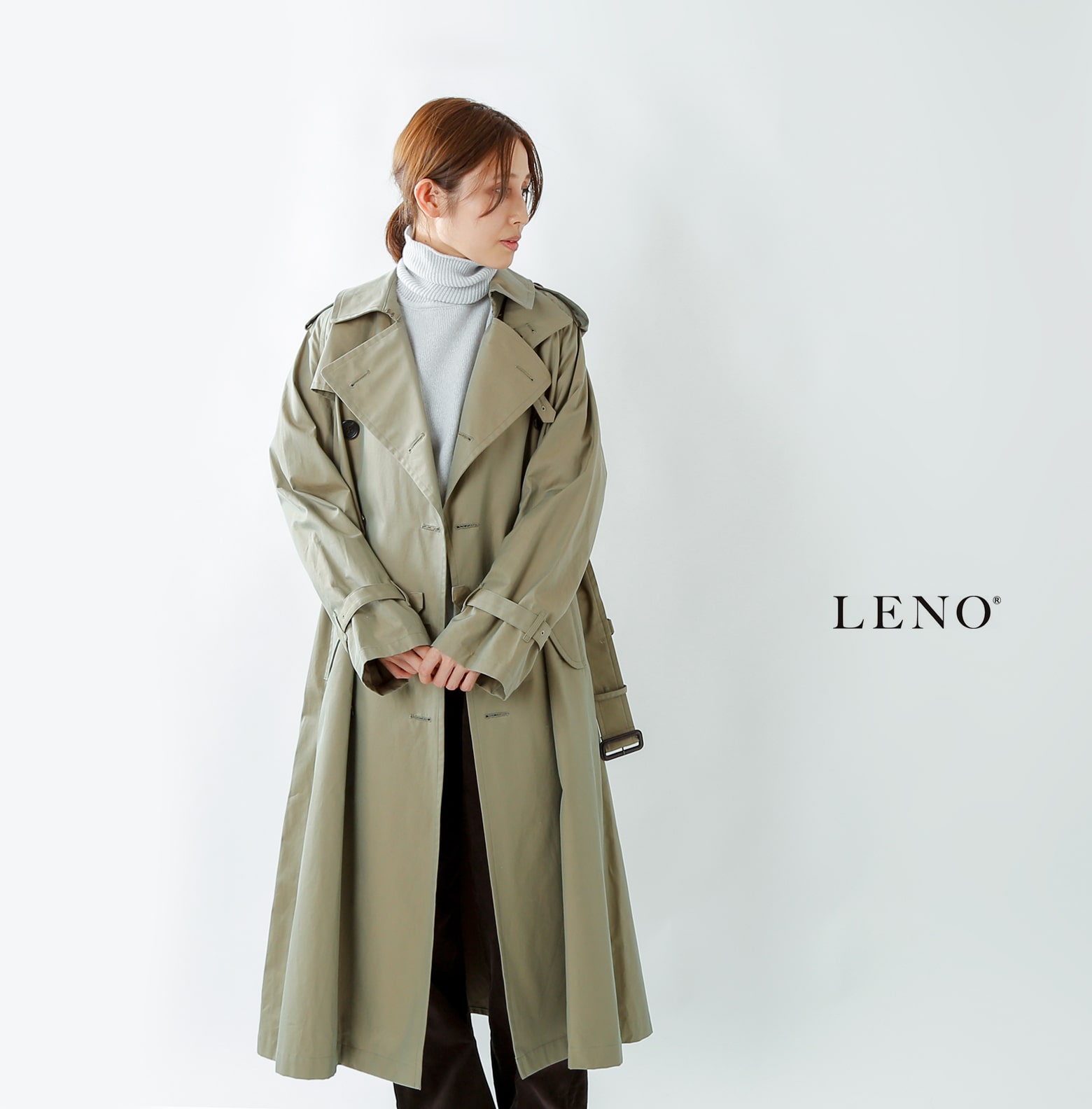 LENO(リノ)撥水コットンギャバジンビッグトレンチコート“Big Trench Coat” u1902-co001