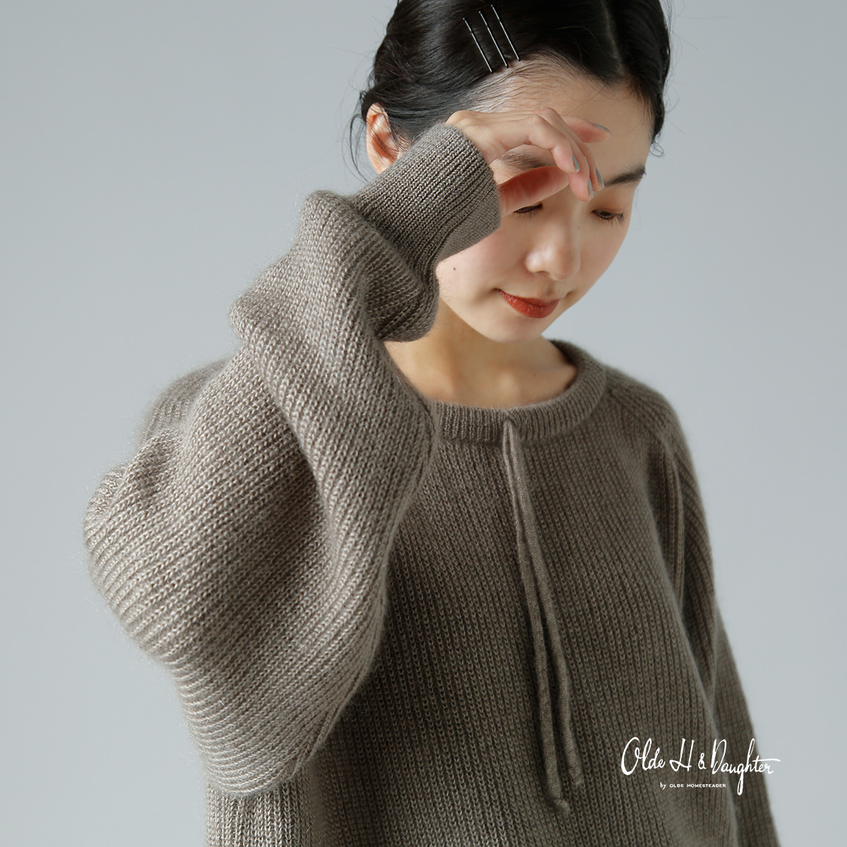 Olde H & Daughter(I[hGC`Ahh[^[)VNwAjbgvI[o[gSILK MOHAIR KNITWEARh bk002