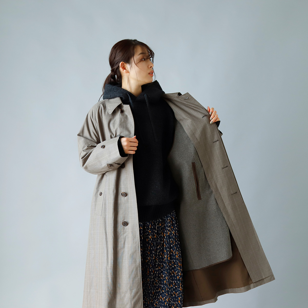 新品正規店通販 LENO BAL Collar Coat ステンカラーコート ベージュ