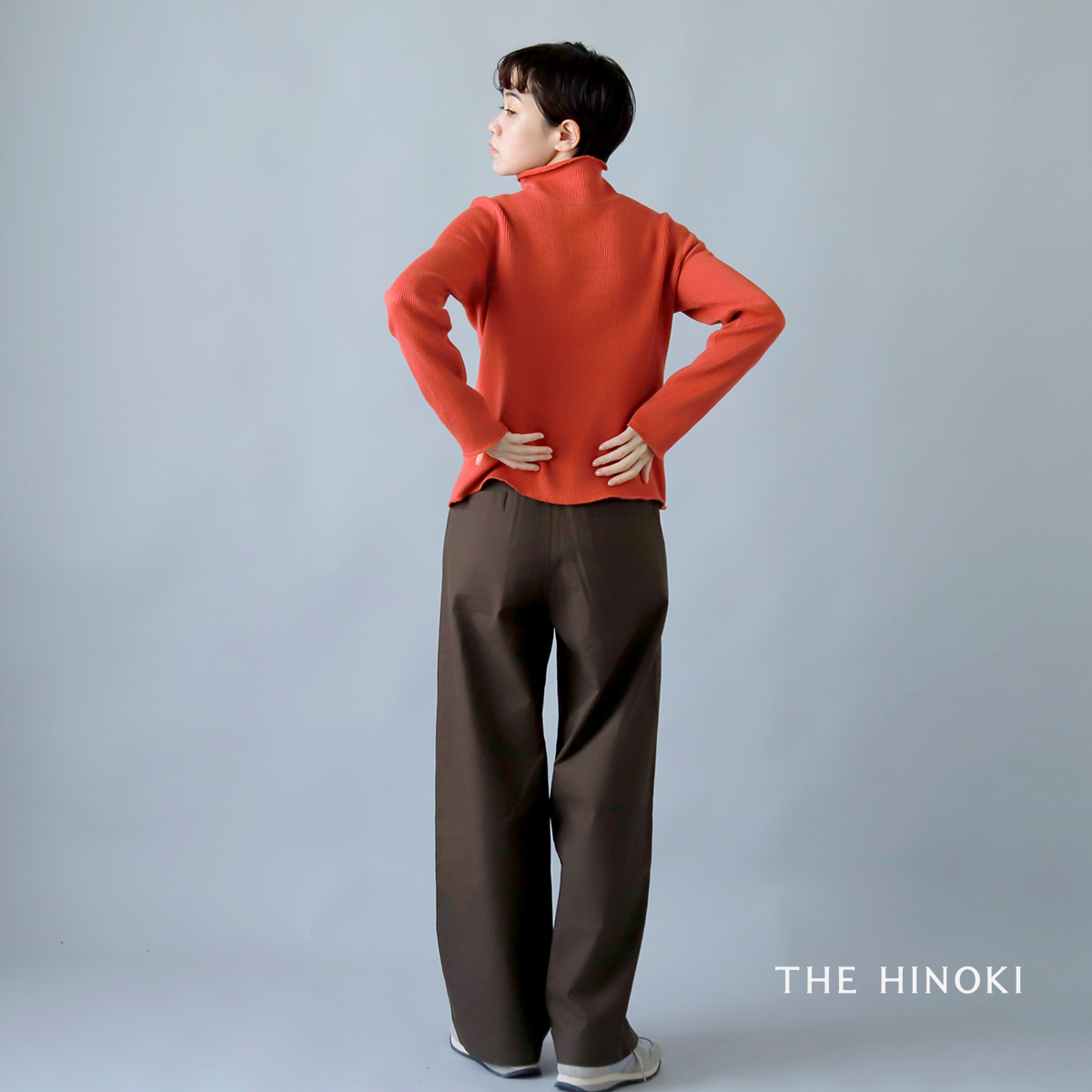 THE HINOKI(ザ ヒノキ)オーガニックコットンウールツイル2タックパンツ 