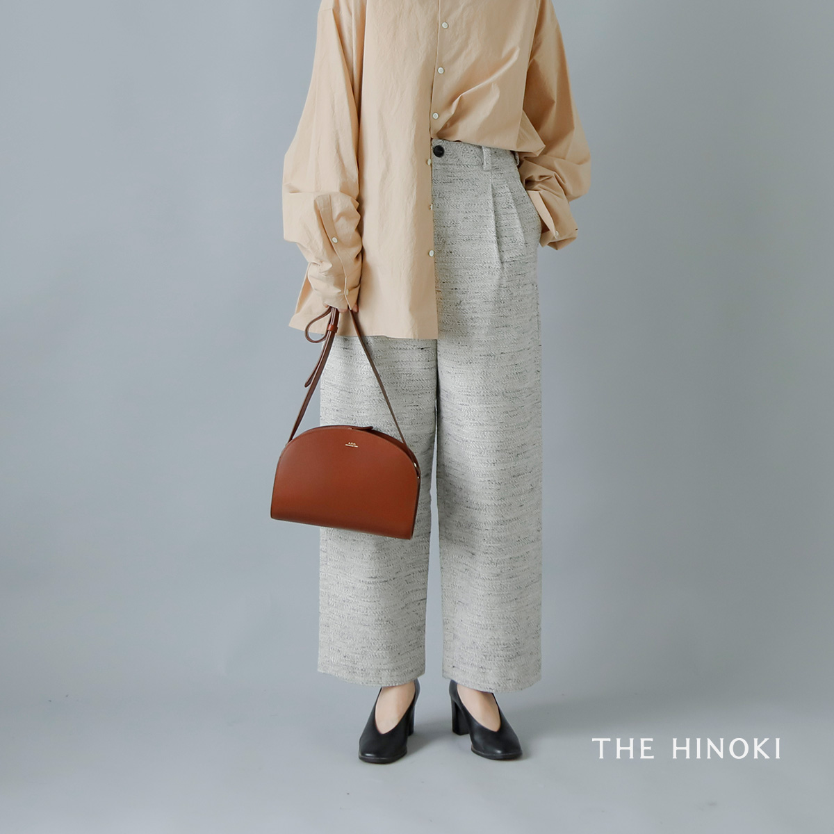 THE HINOKI(ザ ヒノキ)コットンケモノカスリ2タックパンツ th21w-8