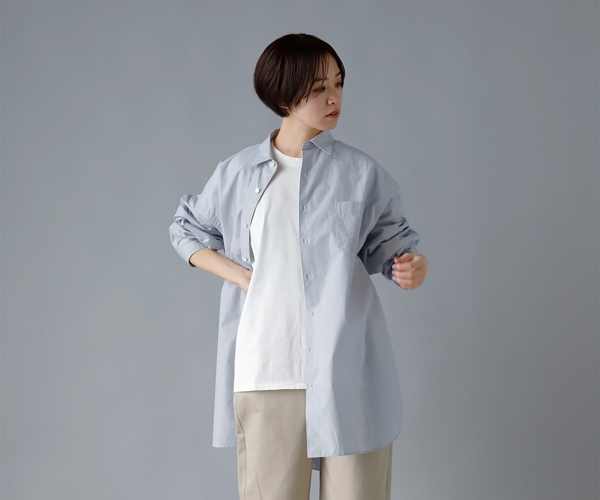 LENO(リノ)オーバーサイズシャツ“STRIPE” h2101-sh003 | iroma..aranciato