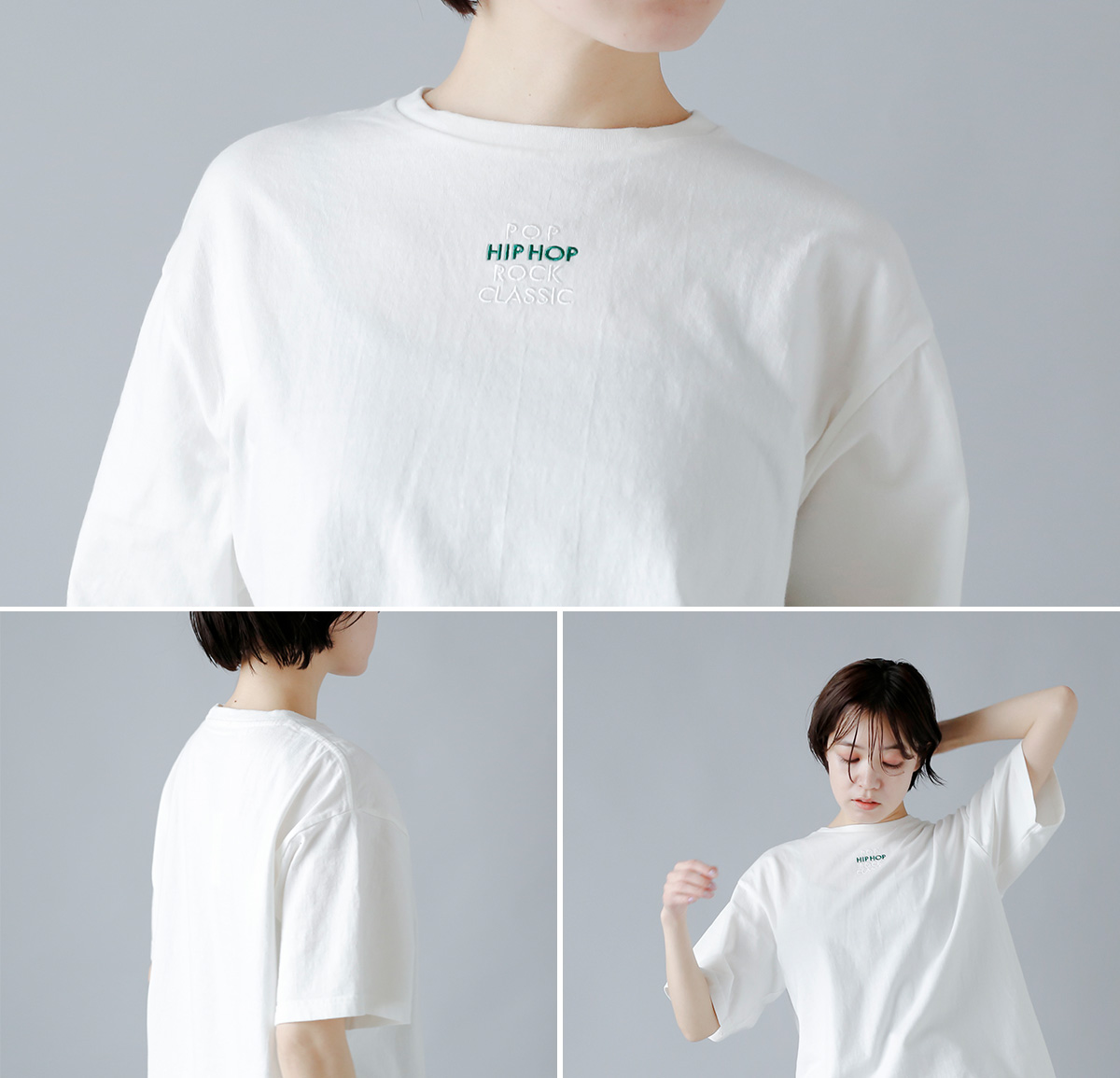 LENO(リノ)コットン刺繍Tシャツ“EMBROIDERY T-SHIRT” l2101-cs006 