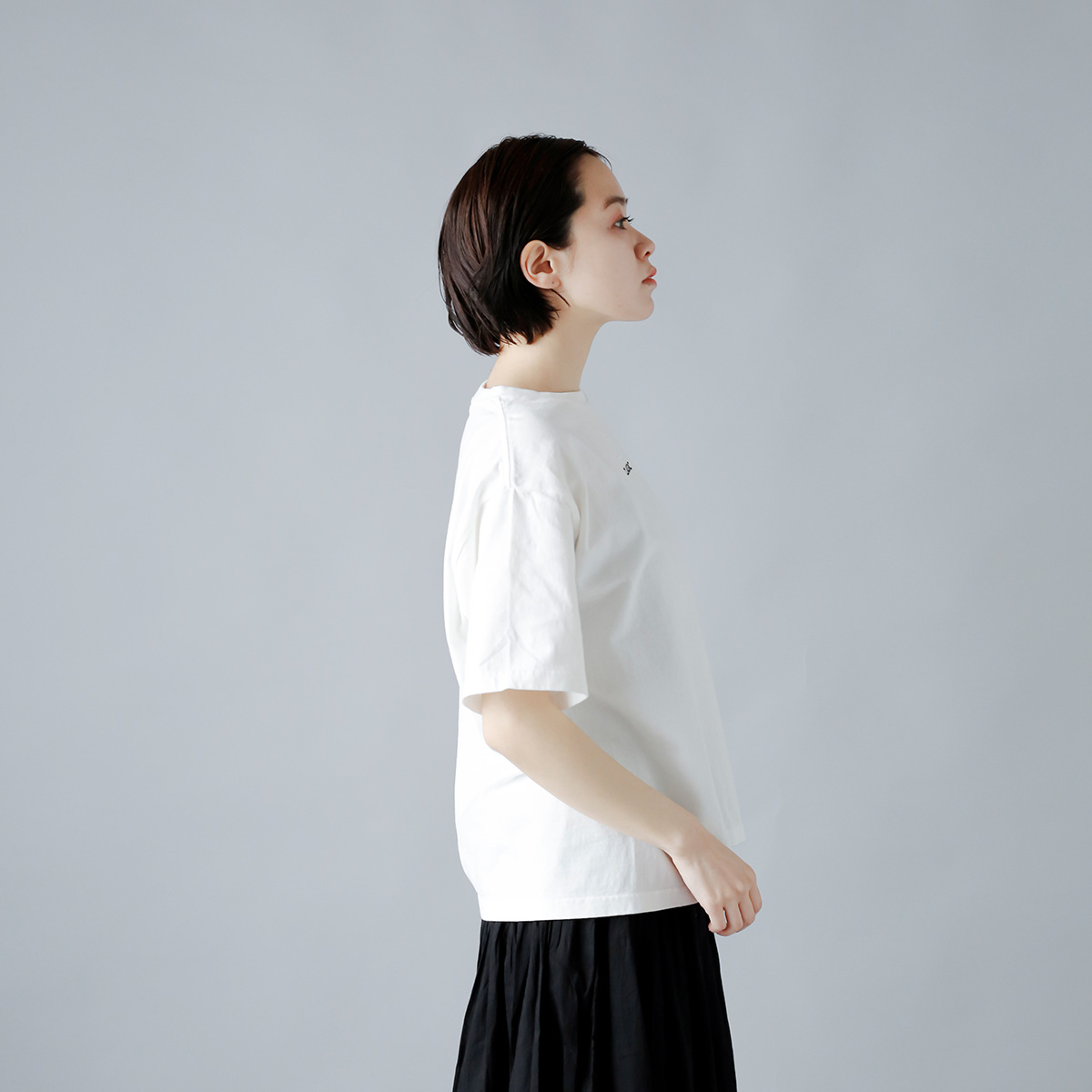 LENO(リノ)コットン刺繍Tシャツ“EMBROIDERY T-SHIRT” l2101-cs006