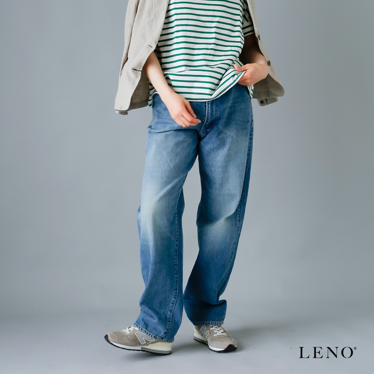LENO(リノ)ハイウエストフェードウォッシュジーンズ“KAY” leno-j005f