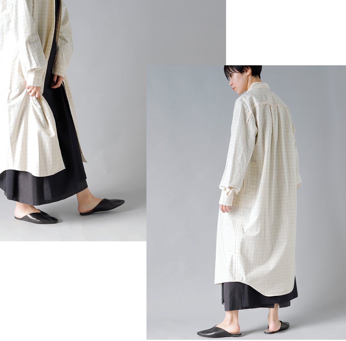 THE HINOKI(ザ ヒノキ)オーガニックコットンポプリンシャツドレス 