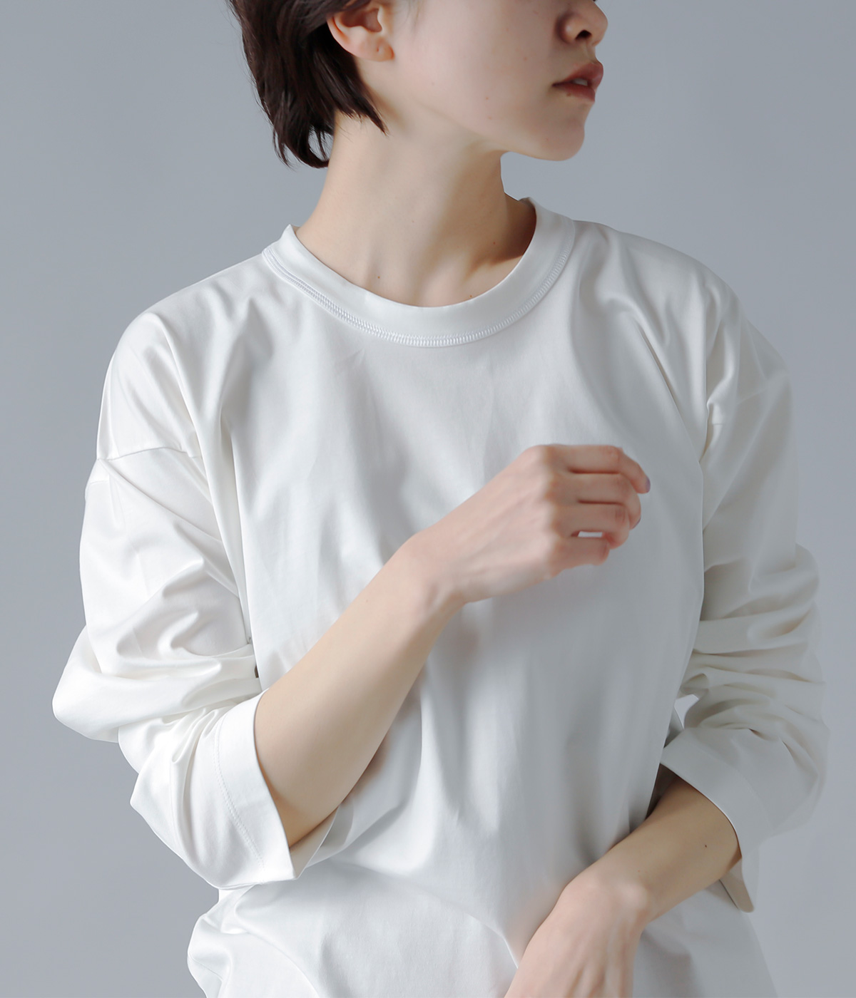 Olde H u0026 Daughter(オールドエイチアンドドーター)クルーネック長袖プルオーバー“SUVIN PLAIN STICH CREW NECK  LONG SLEEVE” ug006 | iroma..aranciato