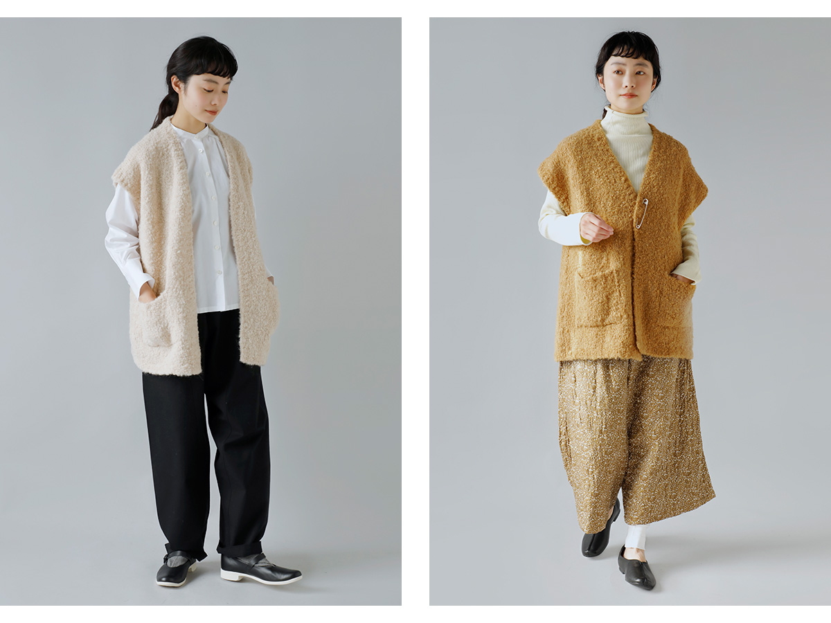 maison de soil(] h \C)3GG u[N VlbN st xXg g3GG Boucle V-neck Vest With Pinh cnmds2251a