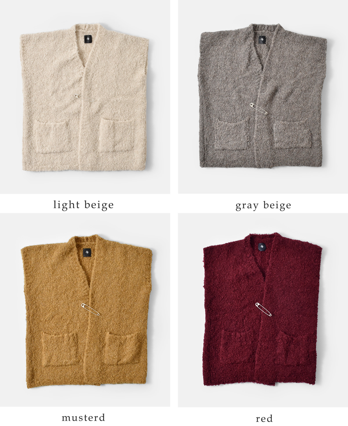 maison de soil(] h \C)3GG u[N VlbN st xXg g3GG Boucle V-neck Vest With Pinh cnmds2251a