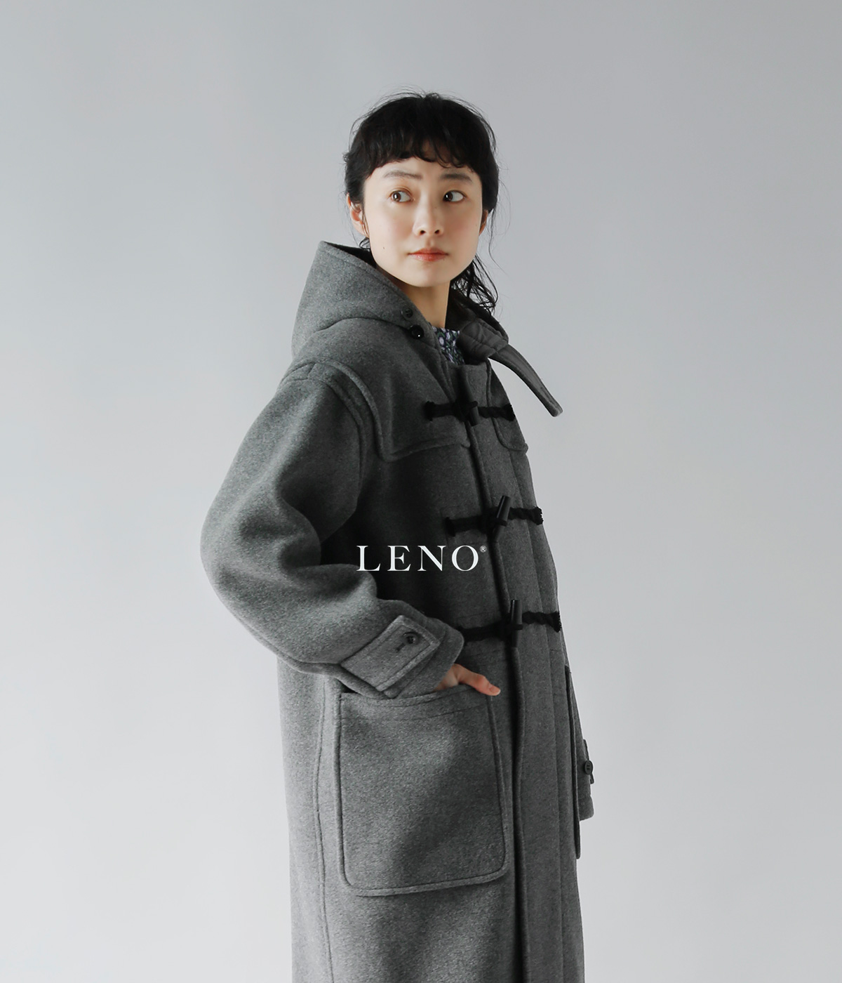 新品】leno リノ ダッフルコート ウールカシミヤ-