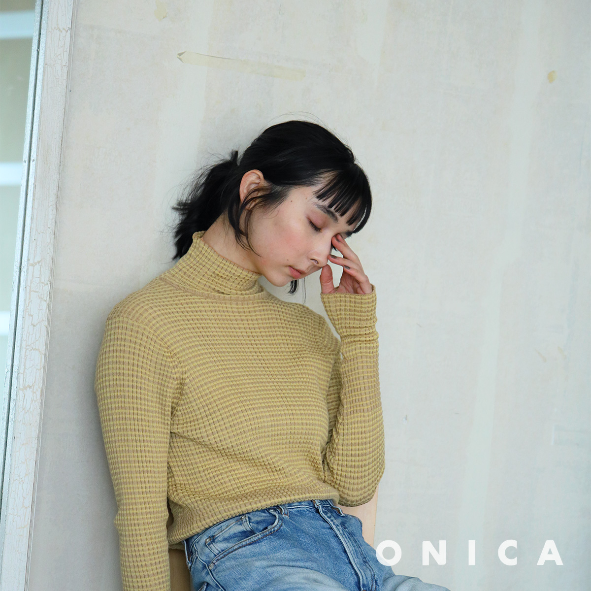 ONICA(オニカ)ウォッシャブル オーガニックコットン タートルネック プルオーバー “Organic cotton Top” oni023