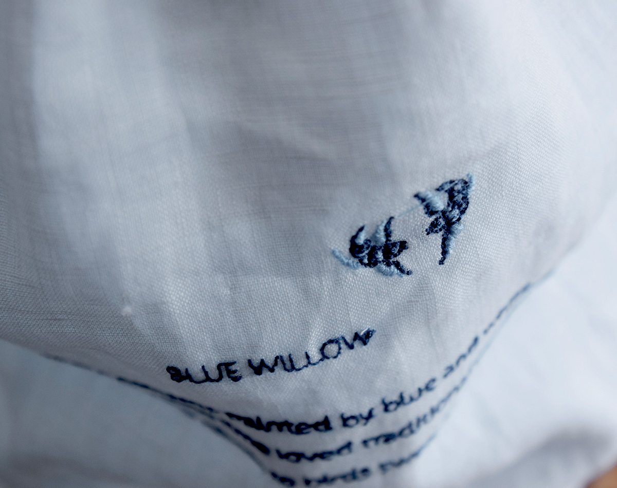 R & D.M.Co-(I[h}Ye[[)EMBROIDERY BLUE WILLOW lXgOobO 5446