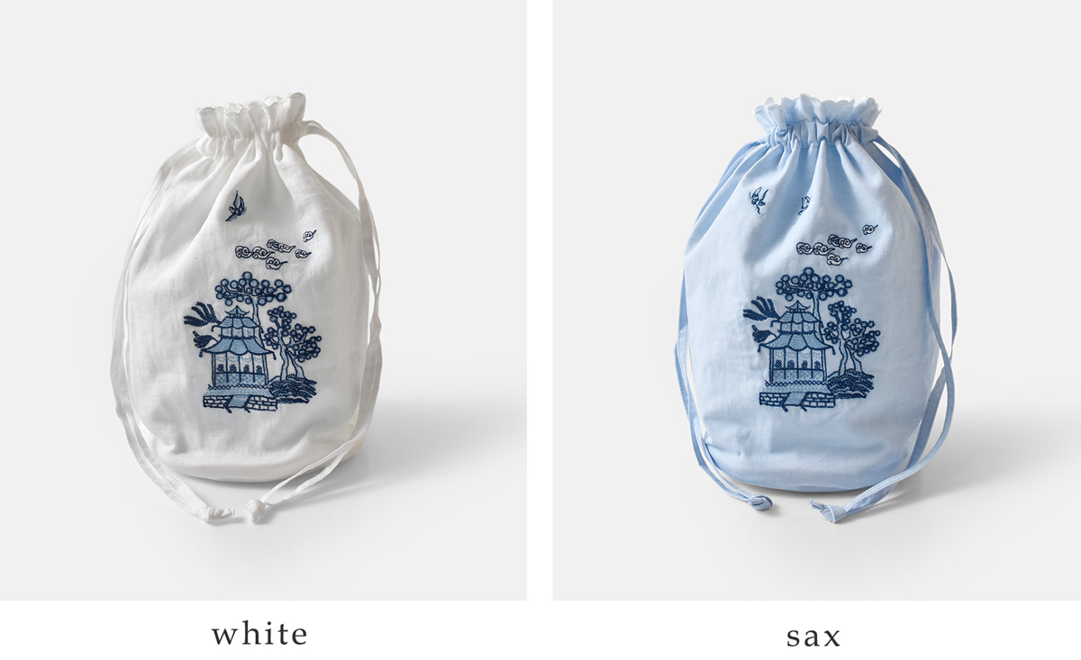 R & D.M.Co-(I[h}Ye[[)EMBROIDERY BLUE WILLOW lXgOobO 5446
