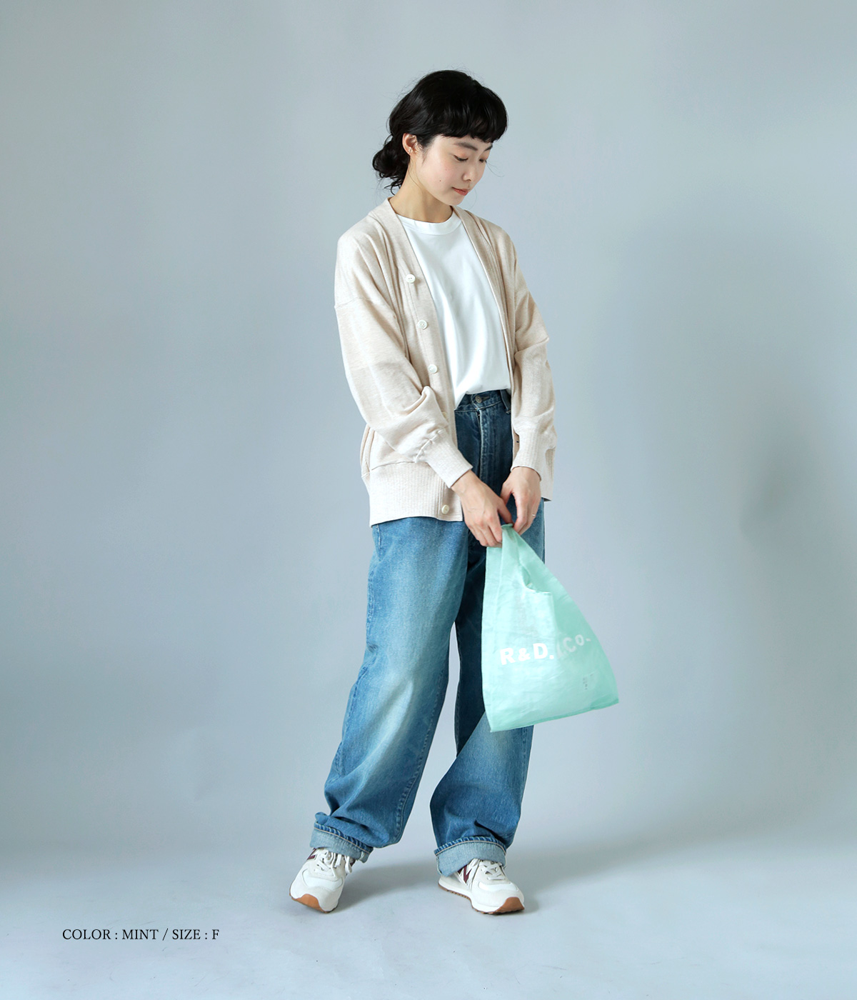 R & D.M.Co-(I[h}Ye[[)XeB[lX[p[}[PbgobOgSTEEL LINEN SUPERMARKET BAGh 5536-oldmanstailor