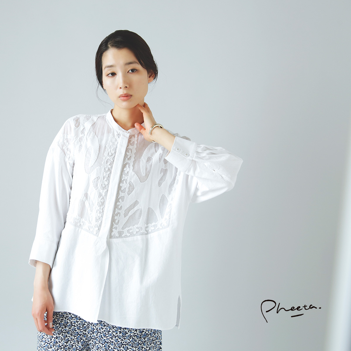 Pheeta(フィータ)オーガニックコットンブラウス“Phoebe” ph22ss-15