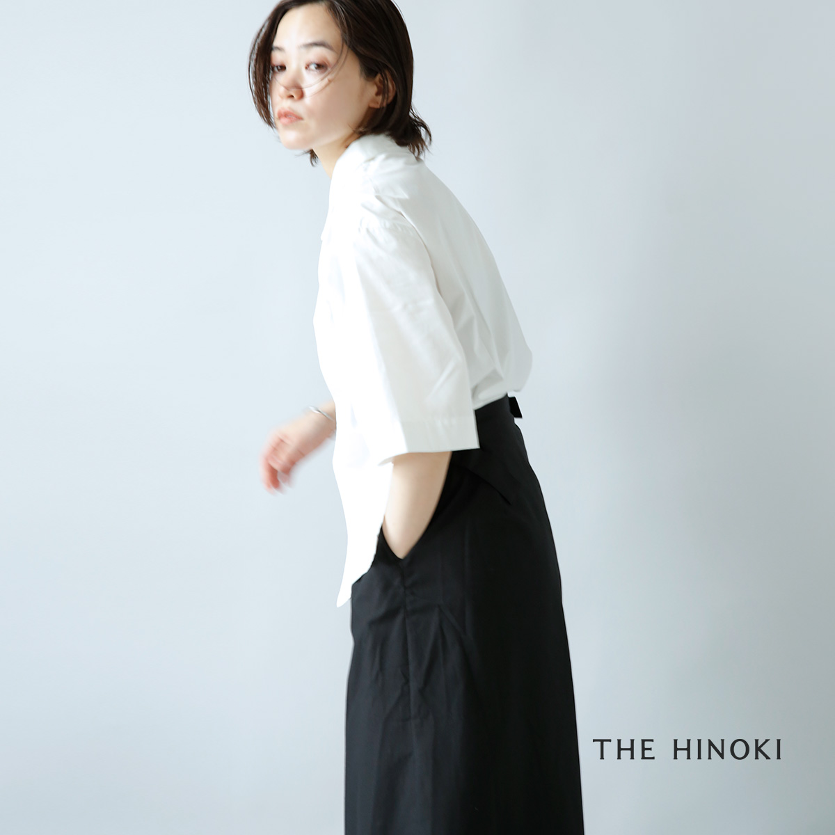 THE HINOKI(ザ ヒノキ)オーガニックコットンポプリンセットアップドレス th22s-26
