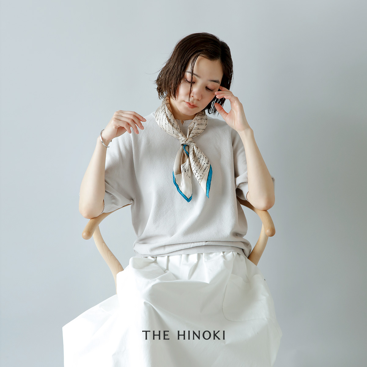 THE HINOKI(ザ ヒノキ)オーガニックコットンホールガーメントニットプルオーバー th22s-49