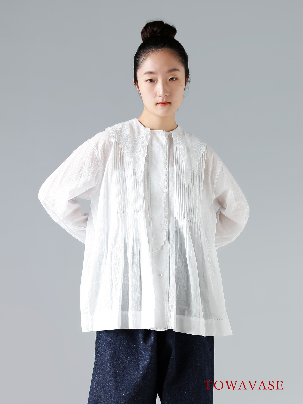 未使用/2022SS/定価6.8万】トワヴァーズ TOWAVASE *Anne Blouse*綿薄手 ...