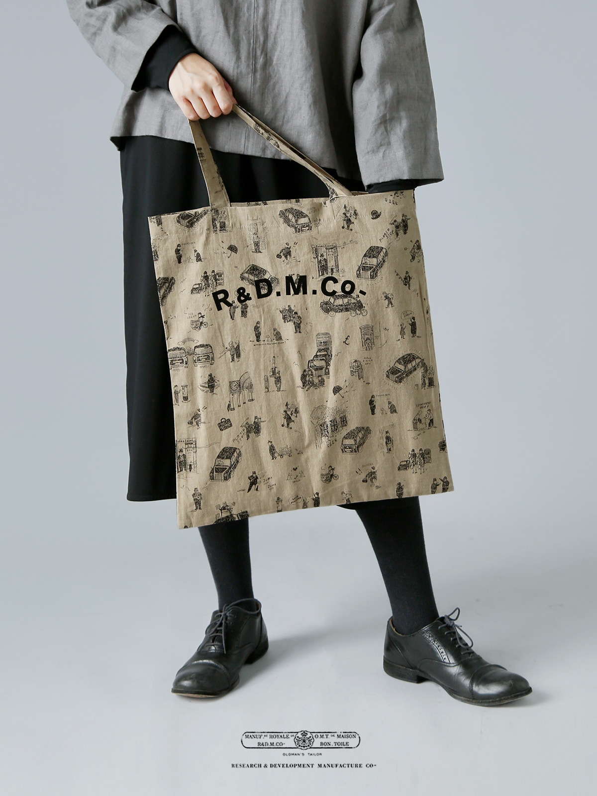 未開封】R&D.M.Co.- コットントートバッグS カーキ-