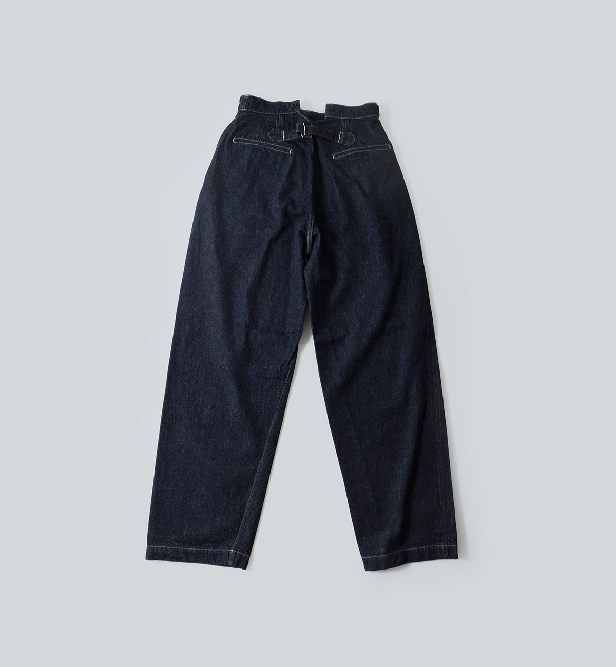 LENO リノ 12oz セルヴィッジ デニム バックル バック トラウザーパンツ h2301-pt018