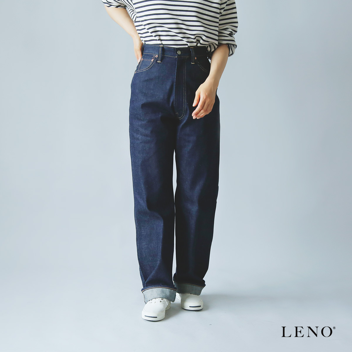 LENO(リノ)ハイウエストジーンズ”KAY” leno-j005 【サイズ交換初回無料】