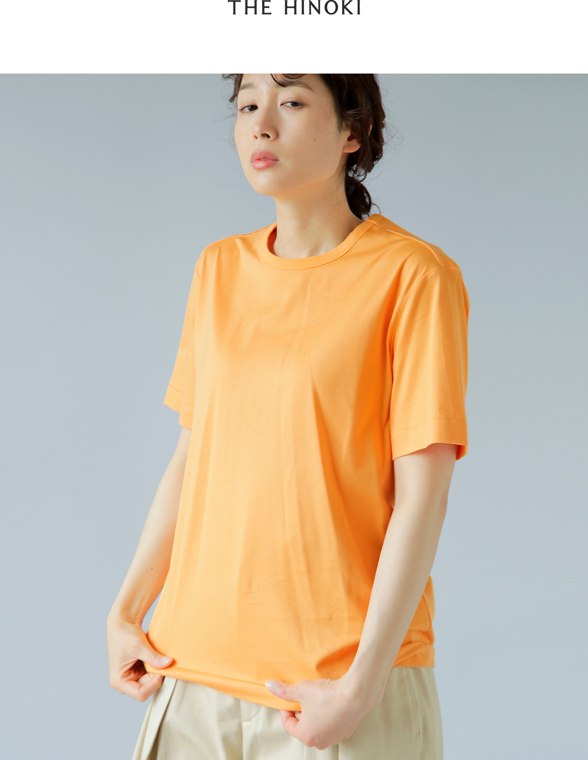 THE HINOKI ザ ヒノキ オーガニックコットン ハーフスリーブ Tシャツ 