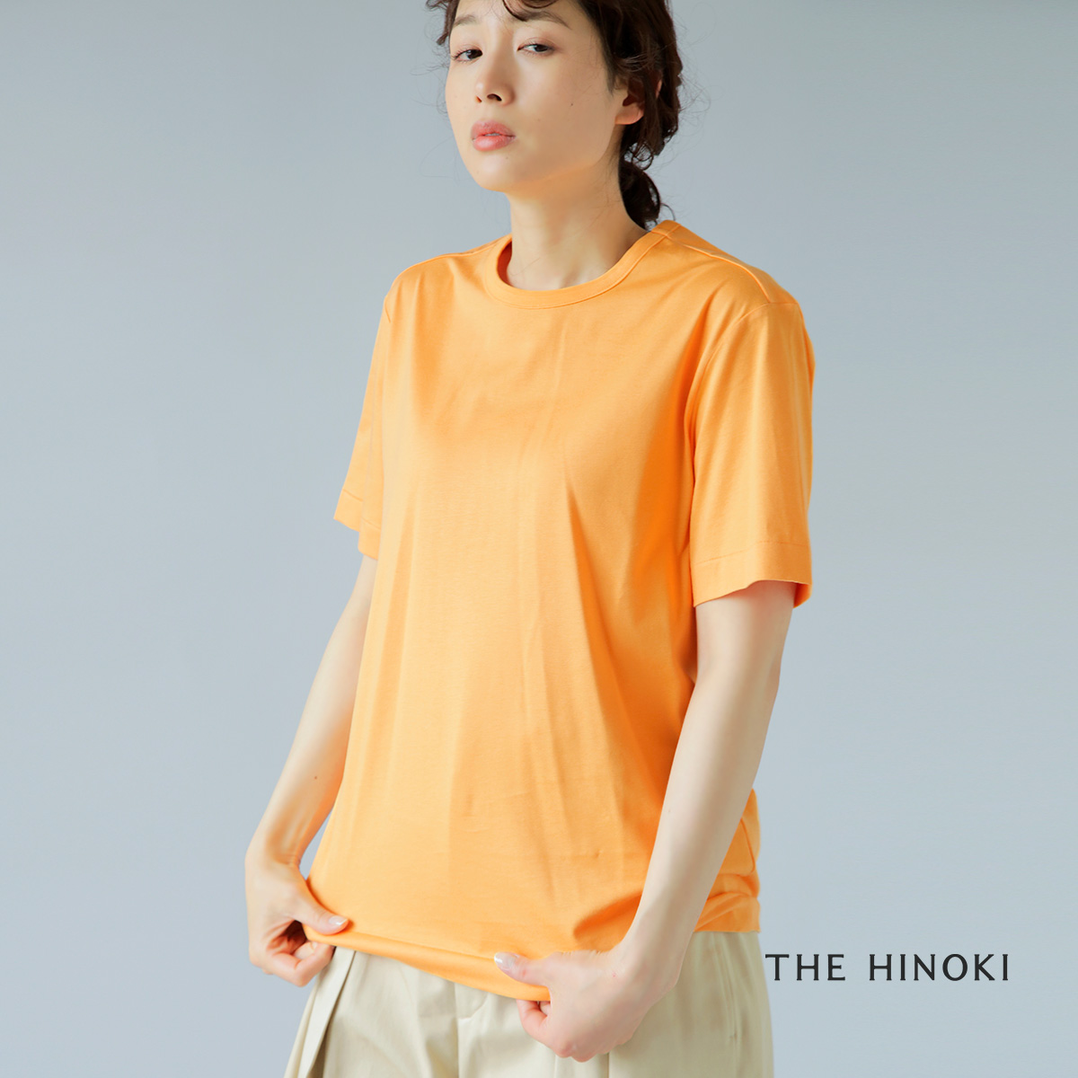THE HINOKI(ザ ヒノキ)オーガニックコットン ハーフスリーブ Tシャツ th23s-45