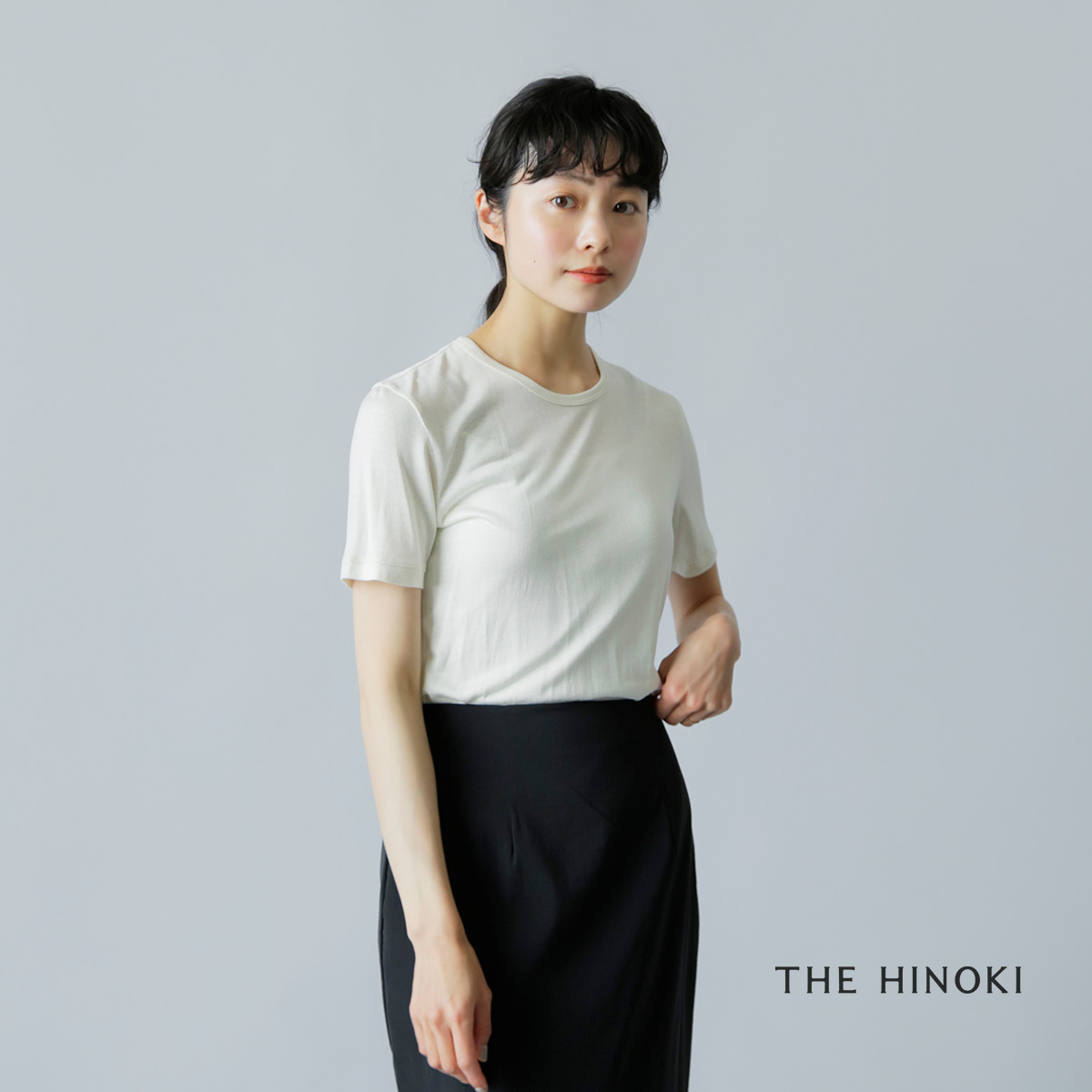 THE HINOKI(ザ ヒノキ)バンブーレーヨン ハーフスリーブ Tシャツ th23s-55