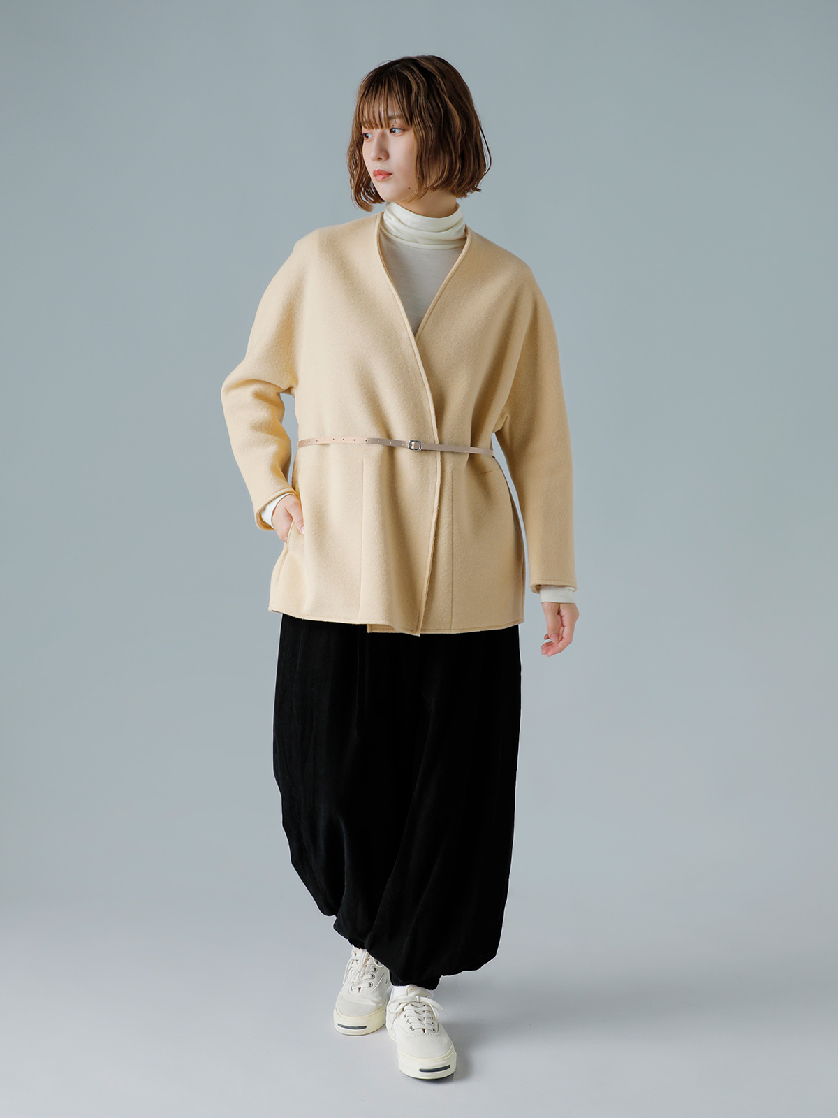 TENNE HANDCRAFTED MODERN(enhNtebh_)SUPER140s E[ m[J[ WPbg gsuper 140s wool no collar jacketh 0010o