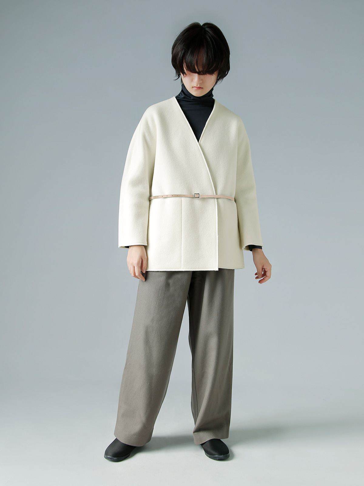 TENNE HANDCRAFTED MODERN(enhNtebh_)SUPER140s E[ m[J[ WPbg gsuper 140s wool no collar jacketh 0010o