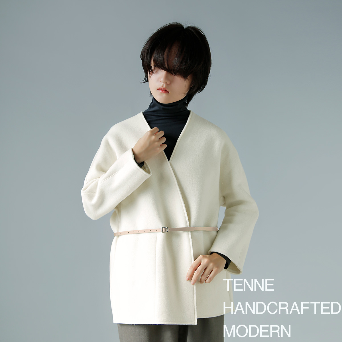 TENNE HANDCRAFTED MODERN(enhNtebh_)SUPER140s E[ m[J[ WPbg gsuper 140s wool no collar jacketh 0010o