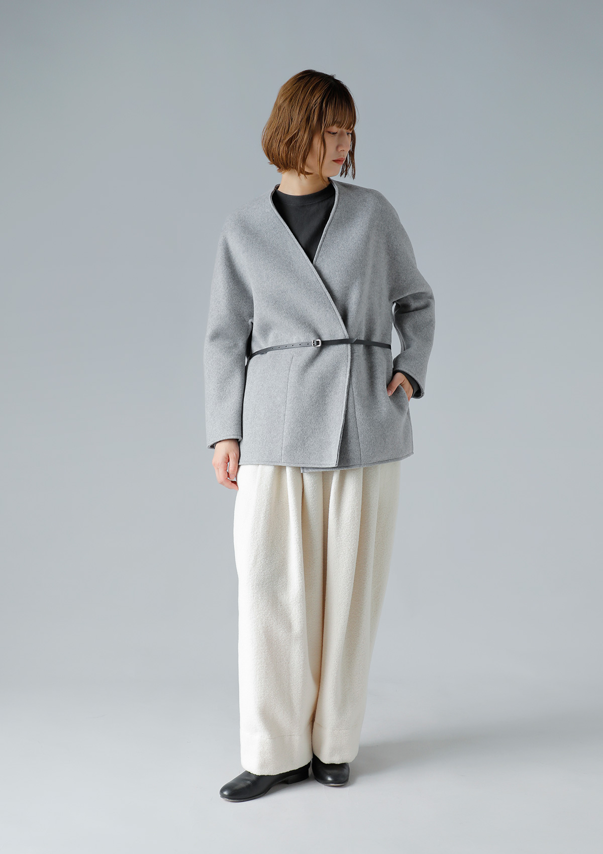 TENNE HANDCRAFTED MODERN(enhNtebh_)SUPER140s E[ m[J[ WPbg gsuper 140s wool no collar jacketh 0010o