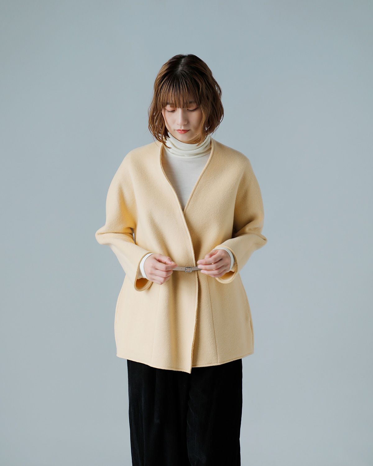 TENNE HANDCRAFTED MODERN(enhNtebh_)SUPER140s E[ m[J[ WPbg gsuper 140s wool no collar jacketh 0010o