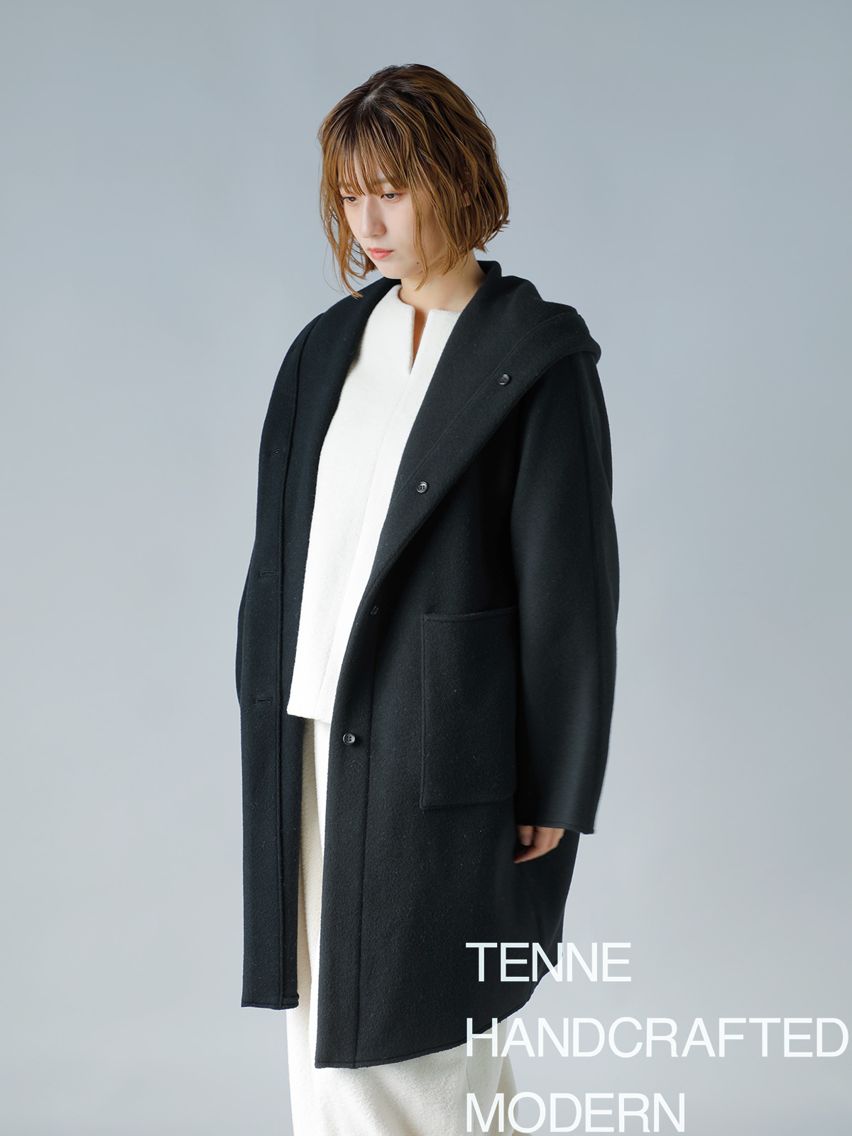 TENNE HANDCRAFTED MODERN テンハンドクラフテッドモダン SUPER140s ウール ロング フード コート “super  140s long hood coat” 0020o | iroma..aranciato