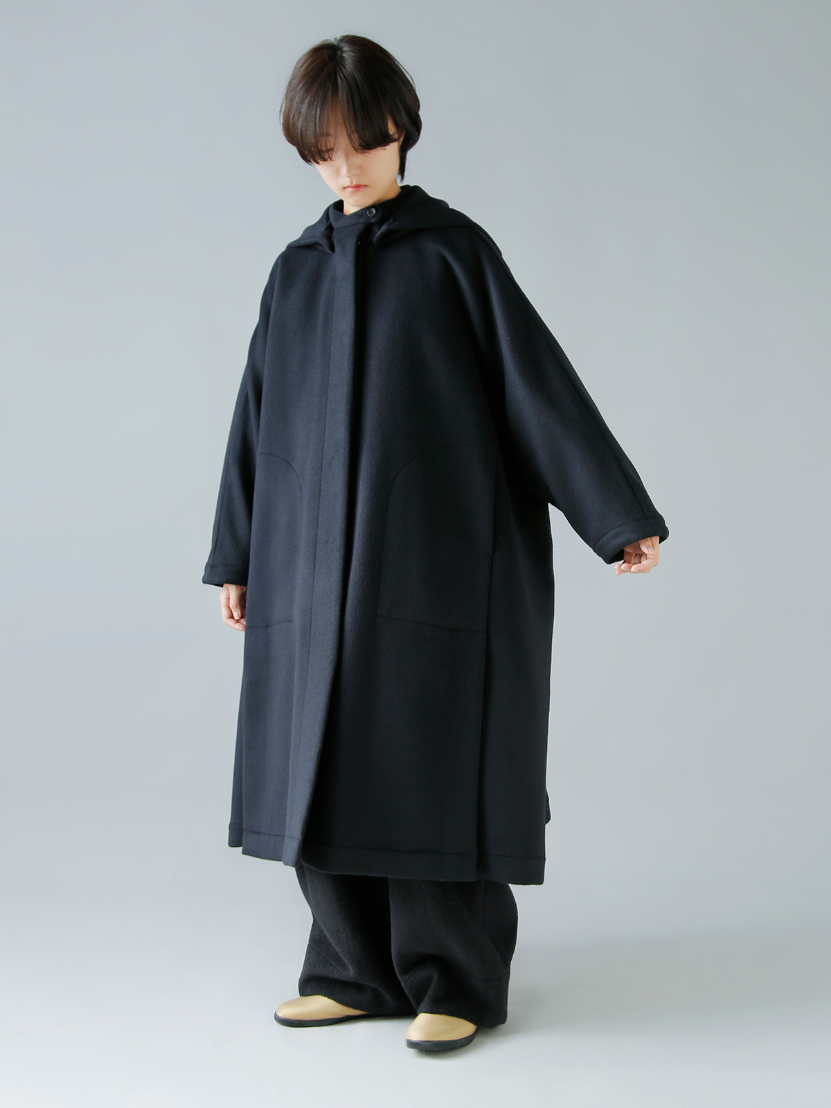 TENNE HANDCRAFTED MODERN(enhNtebh_)AS O t[h P[v R[g gangola long hood cape coath 0022o