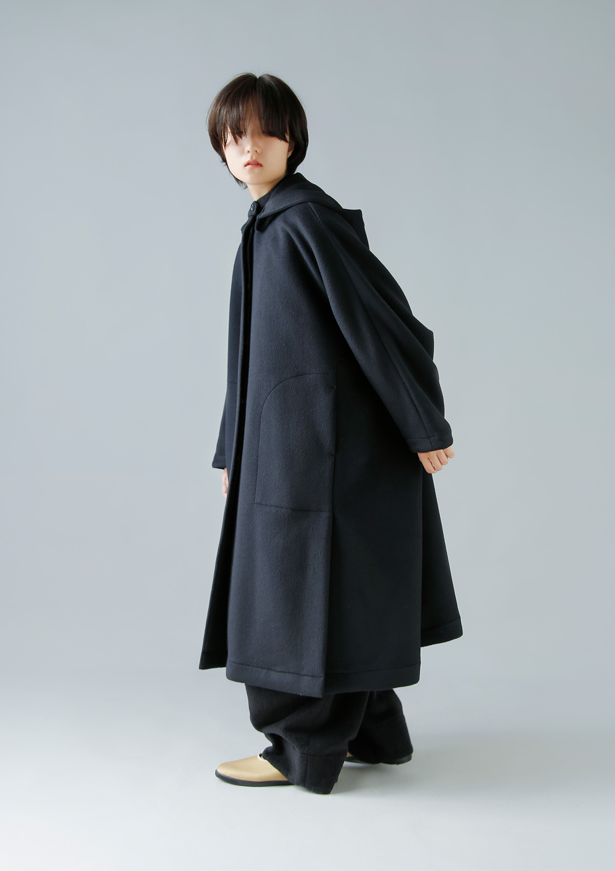 TENNE HANDCRAFTED MODERN(enhNtebh_)AS O t[h P[v R[g gangola long hood cape coath 0022o