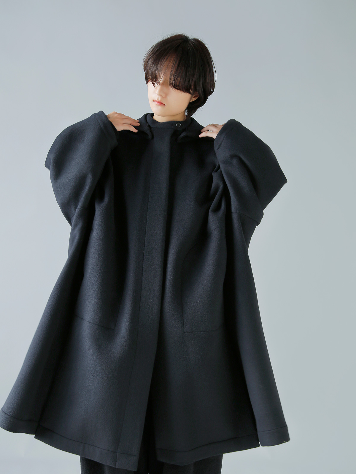 TENNE HANDCRAFTED MODERN(enhNtebh_)AS O t[h P[v R[g gangola long hood cape coath 0022o