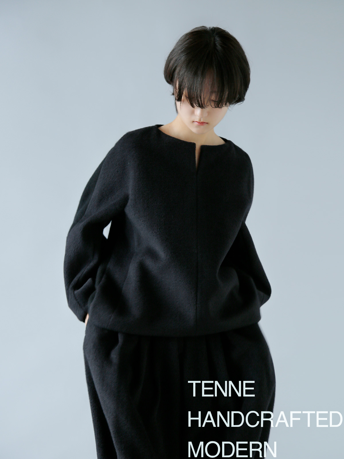 TENNE HANDCRAFTED MODERN テンハンドクラフテッドモダン ウィーブ アンド ニット プルオーバー “weave and knit  pullover” 003o | iroma..aranciato