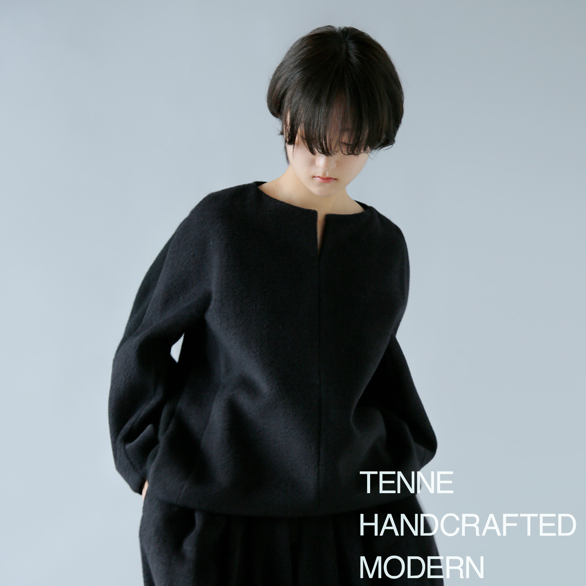 TENNE HANDCRAFTED MODERN(enhNtebh_)EB[u Ah jbg vI[o[ gweave and knit pulloverh 003o