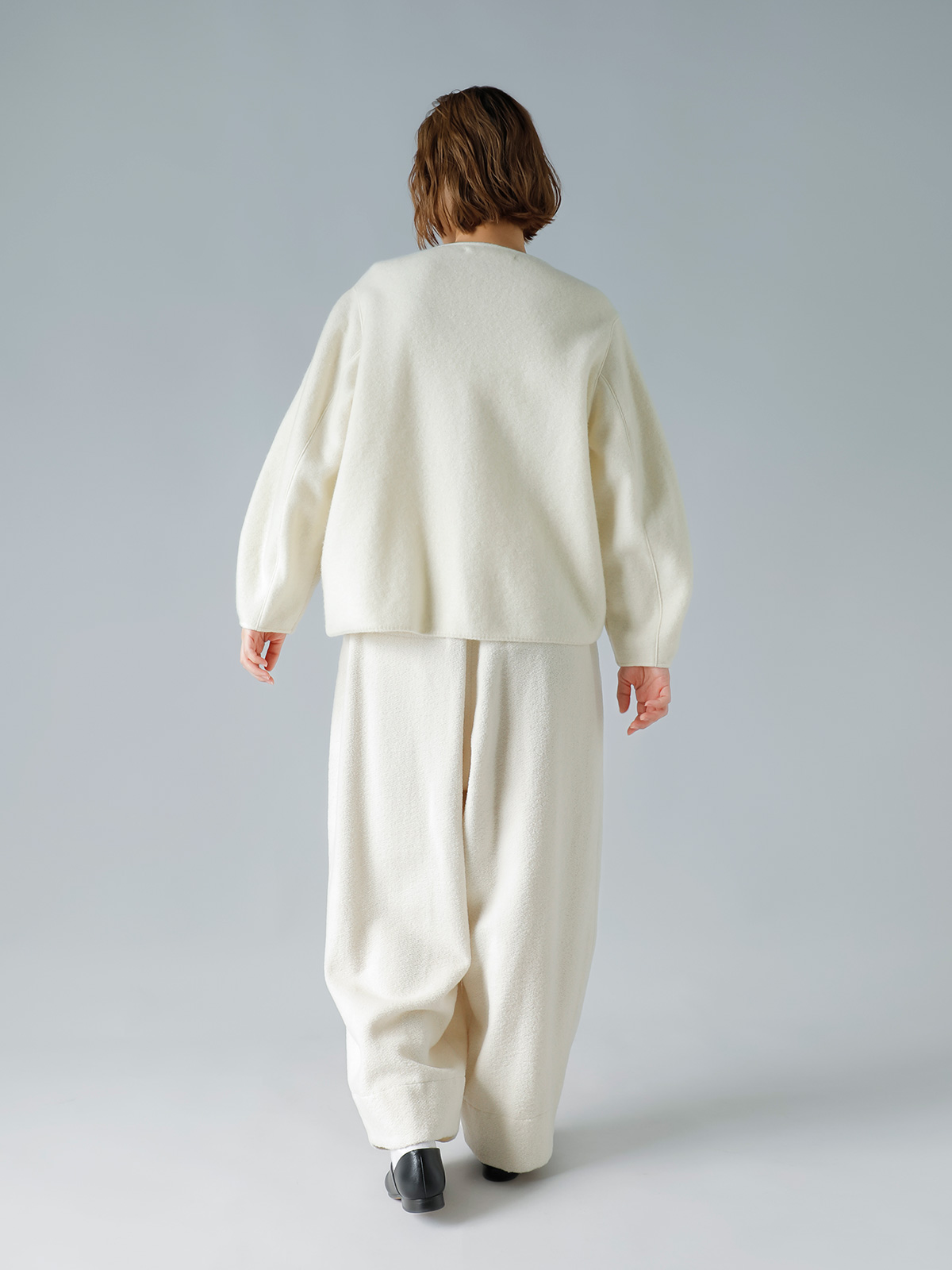 TENNE HANDCRAFTED MODERN(enhNtebh_)EGXg u jbg 3^bN Ch pc gwaist rib knit 3 tuck wide pantsh 007o