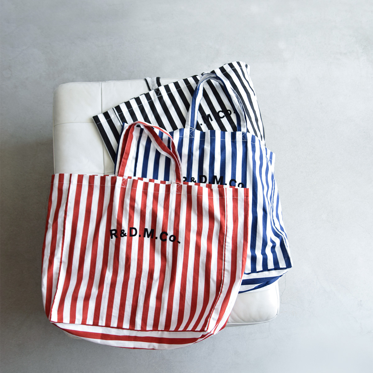 R & D.M.Co-(I[h}Ye[[)Rbgl fbL`FA XgCv g[gobO gDECK CHAIR STRIPE TOTE BAGh 6872