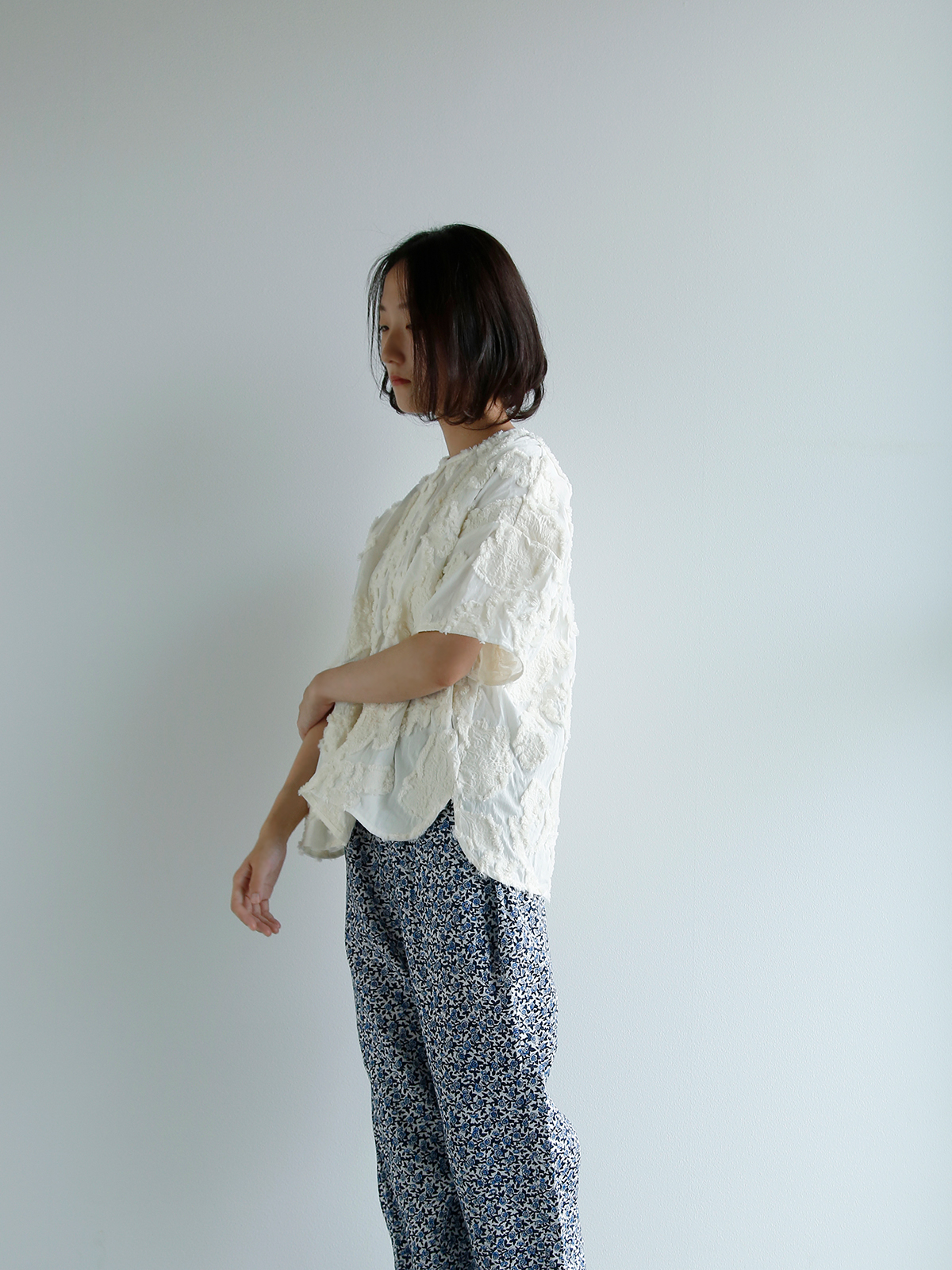 R & D.M.Co-(I[h}Ye[[)Rbg {^jJ Jbg WK[h vI[o[ Vc gBOTANICAL CUT JACQUARD PULLOVER SHIRTh 6900