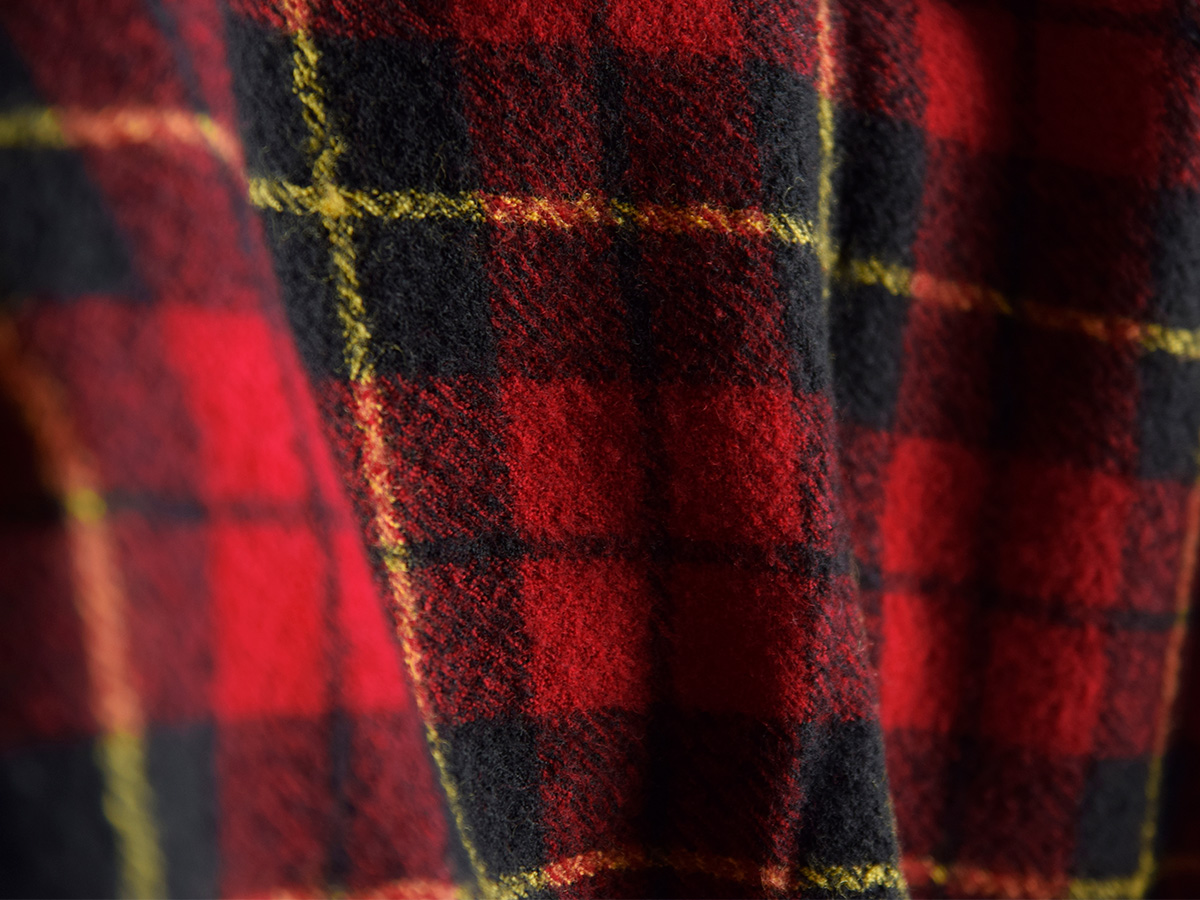 R & D.M.Co-(I[h}Ye[[)E[ ^[^ `FbN }t[ gWOOL TARTAN CHECK MUFFLERh 7064