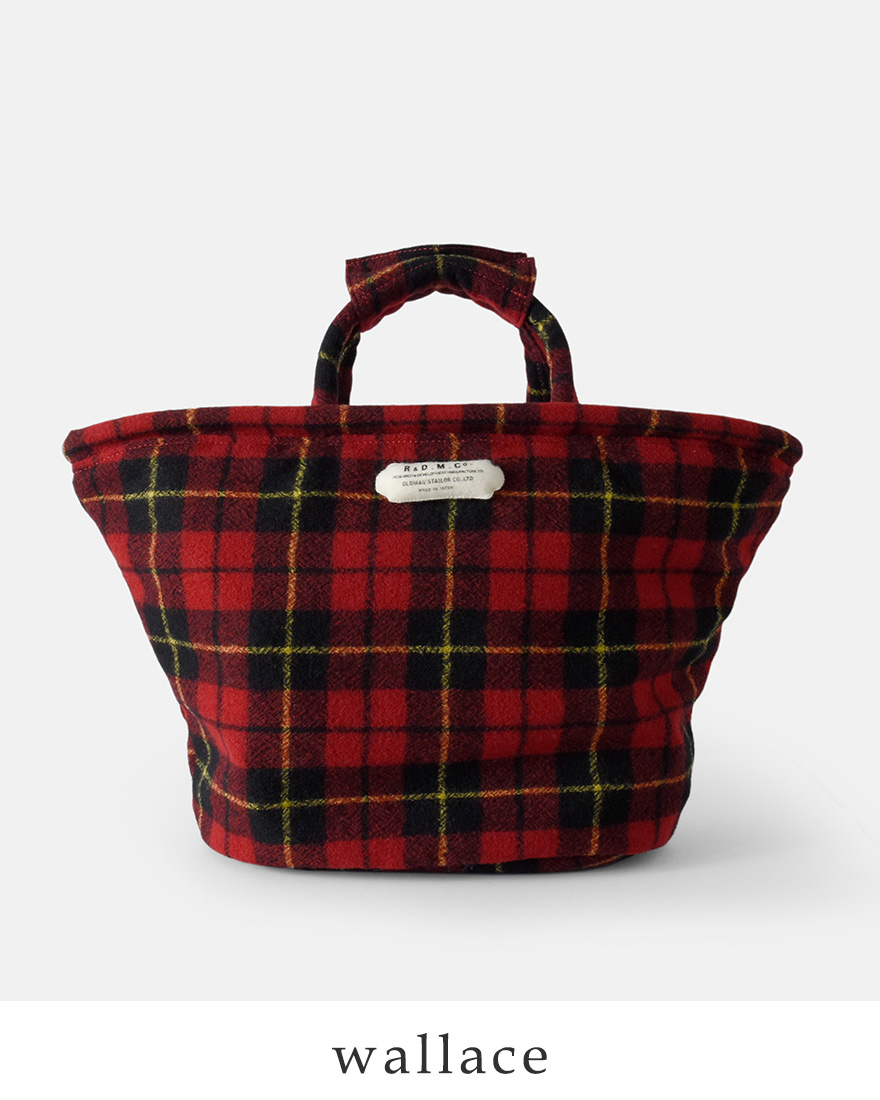 R & D.M.Co- オールドマンズテーラー ウール タータン チェック マルシェ バッグ “WOOL TARTAN CHECK MARCHE BAG”  7066 | iroma..aranciato