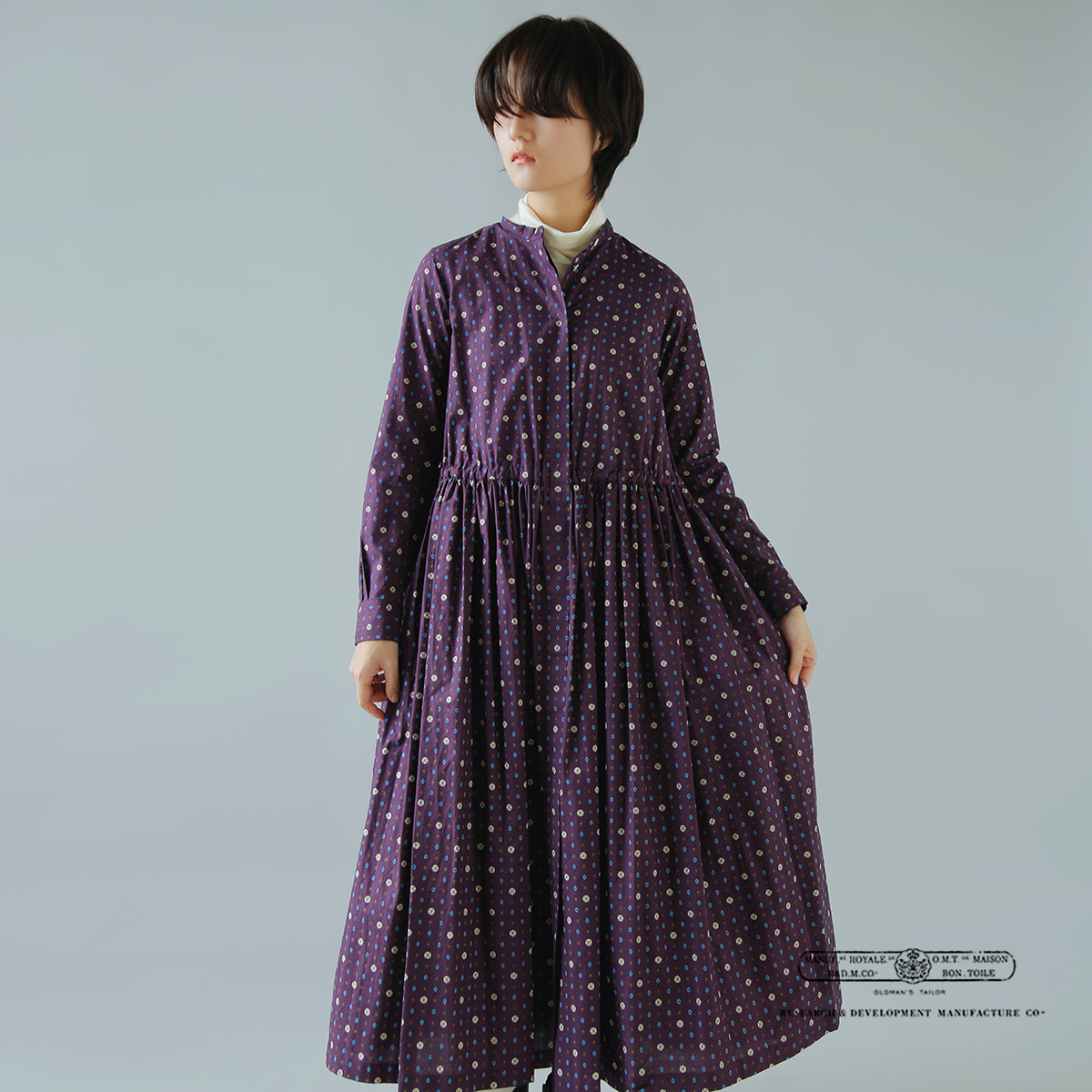 R & D.M.Co-(I[h}Ye[[)X[ `[t p^[ tg I[v hX gSMALL MOTIF PATTERN FRONT OPEN DRESSh 7098