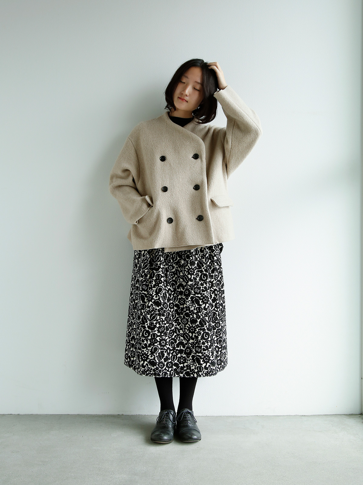 R & D.M.Co-(I[h}Ye[[)E[ tFg jbg _u {^ WPbg gWOOL FELT KNIT DOUBLE BUTTON JACKETh 7113